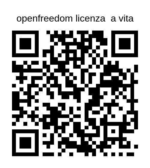 QR code licenza a vita OPENFREEDOM